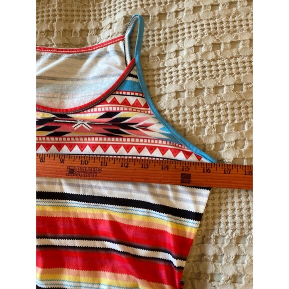 Maxi Dress Southwestern Spaghetti Strap Aztec Size Small T Shirt Fabric  Pockets - Picture 7 of 8
